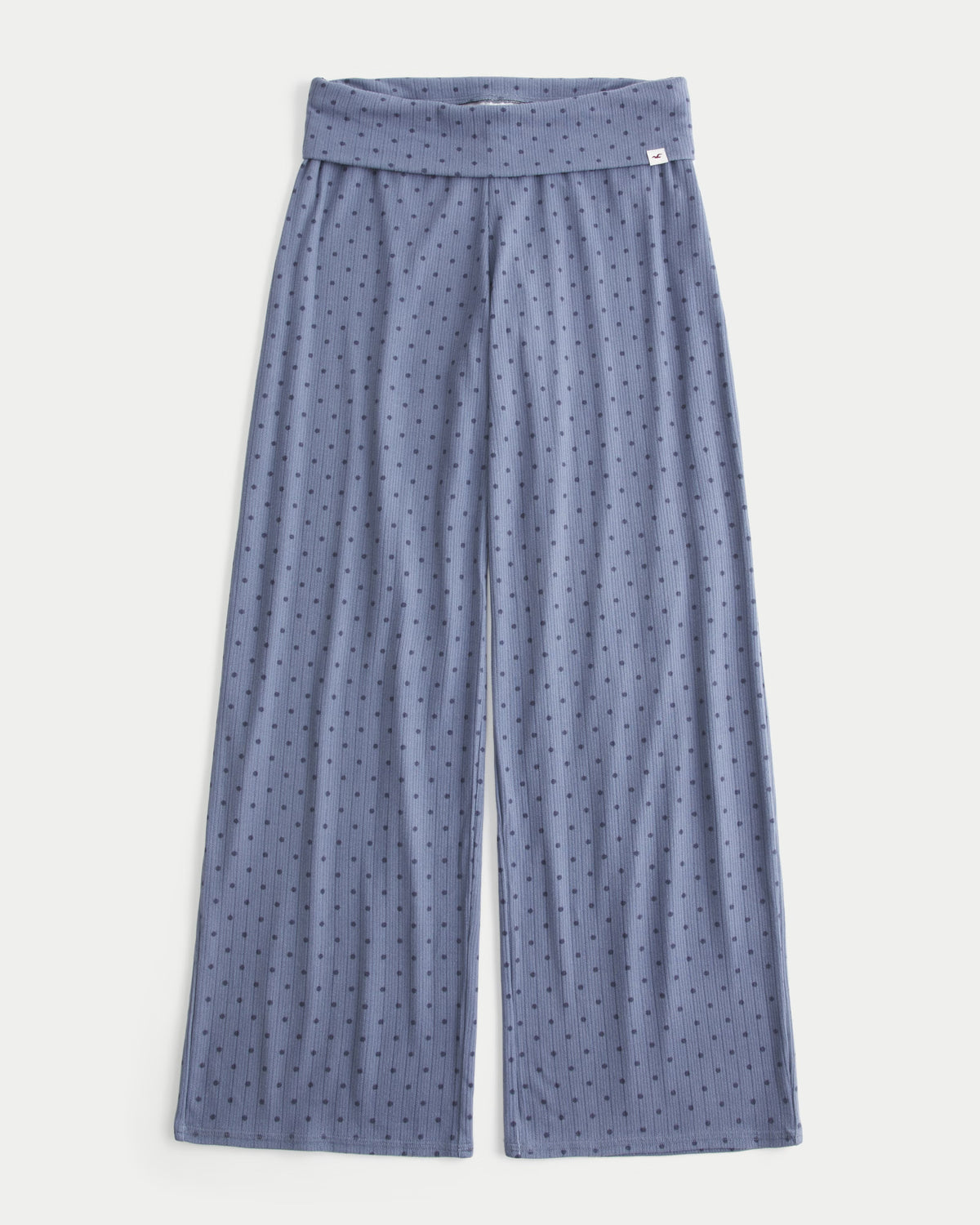 Hollister - Ultimate Cosy Pointelle Foldover Waist Wide Leg Trousers