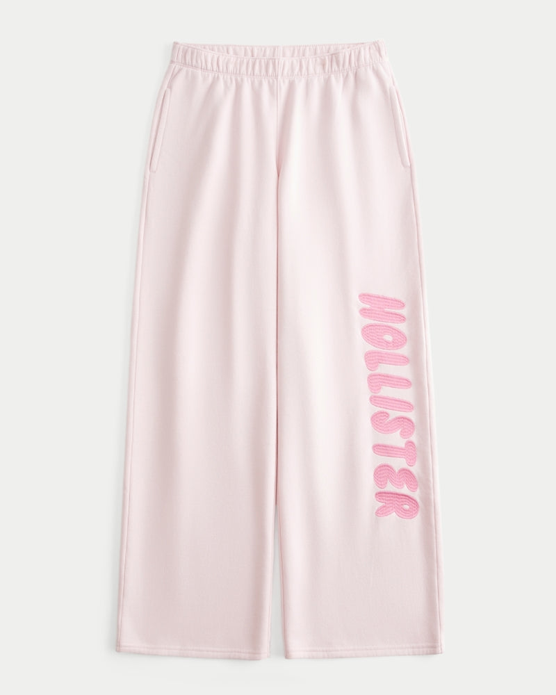 Wide-Leg Logo Sweatpants