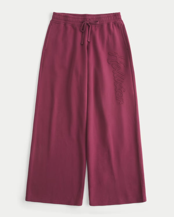 Hollister - Low-Rise Logo Graphic Baggy Sweatpants