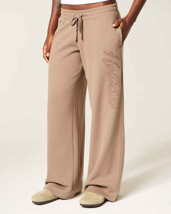 Hollister - Low-Rise Logo Graphic Baggy Sweatpants