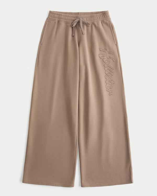 Hollister - Low-Rise Logo Graphic Baggy Sweatpants