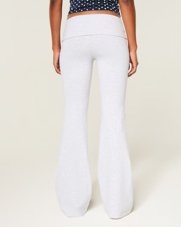 Hollister - Knit Foldover Waist Logo Flare Pants