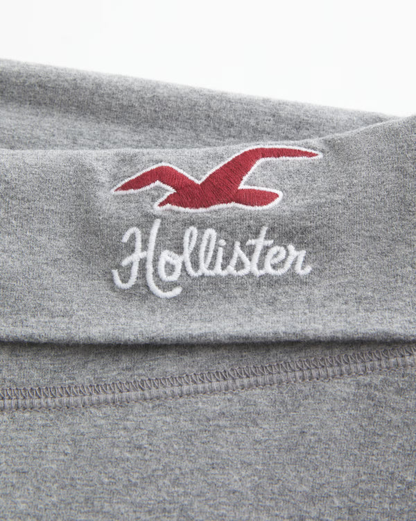 Hollister - Knit Foldover Waist Logo Flare Pants