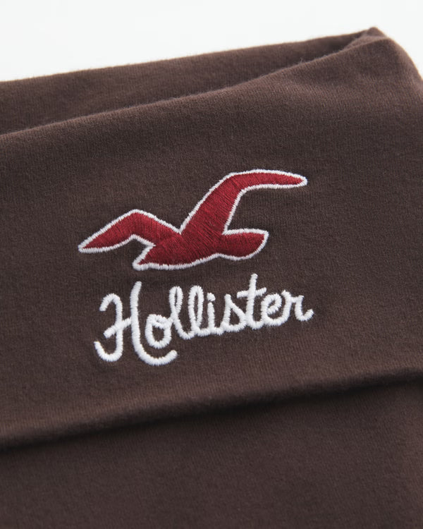 Hollister - Knit Foldover Waist Logo Flare Pants