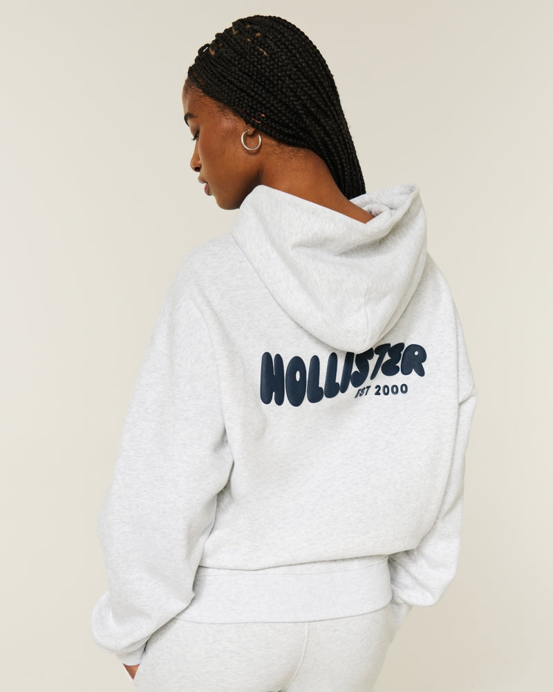 Hollister - Feel Good Oversized Logo Graphic Hoodie