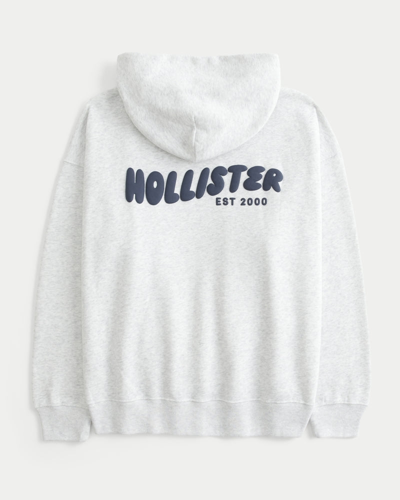 Hollister - Feel Good Oversized Logo Graphic Hoodie