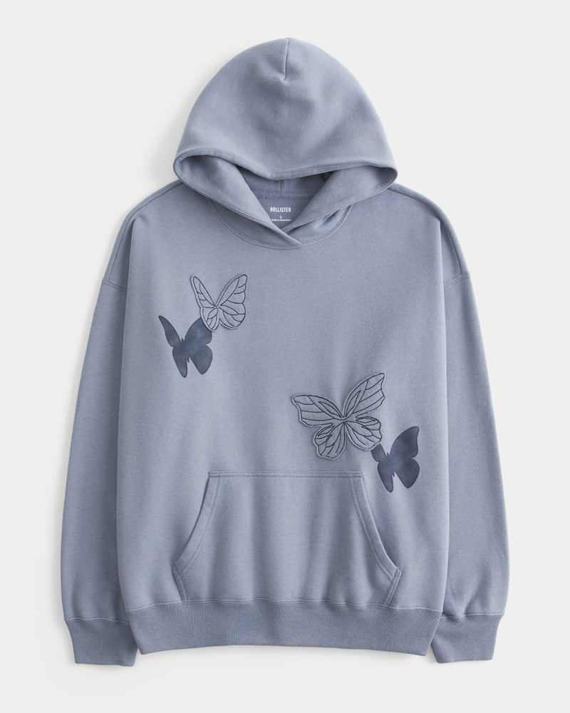 Hollister - Oversized Butterfly Graphic Hoodie