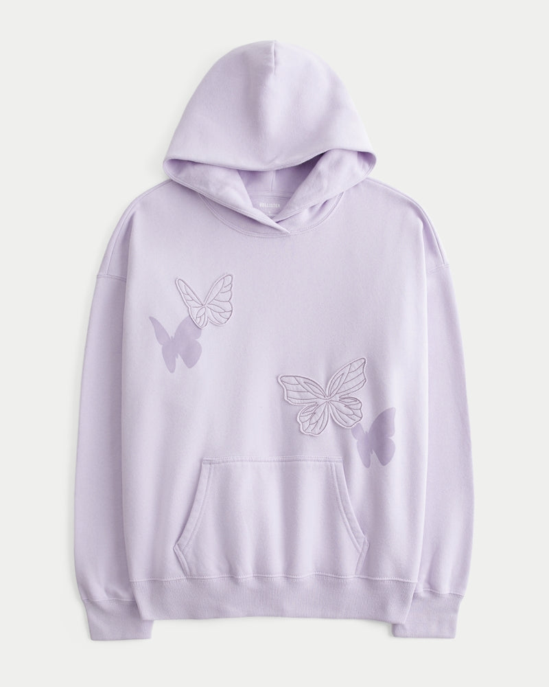 Hollister - Oversized Butterfly Graphic Hoodie