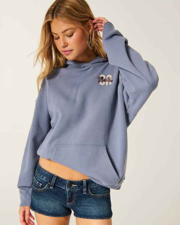 Hollister - Feel Good Oversized Logo Graphic Hoodie