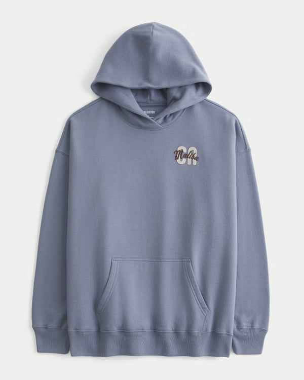 Hollister - Feel Good Oversized Logo Graphic Hoodie