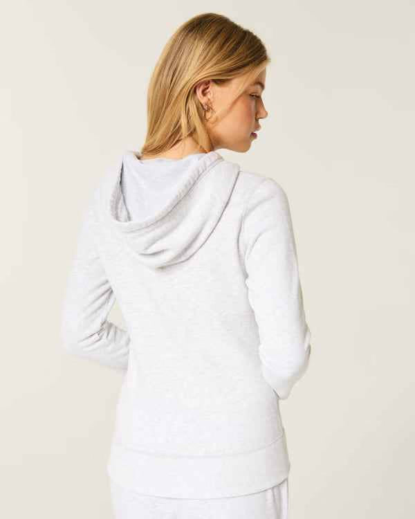 Hollister - Feel Good Slim Zip-Up Logo Graphic Hoodie