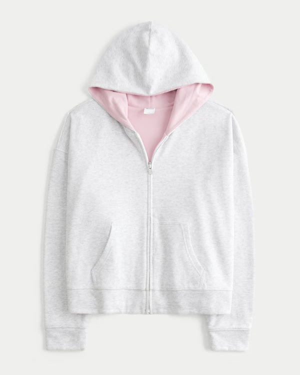 Hollister - Hollister Feel Good Reversible Zip-Up Hoodie