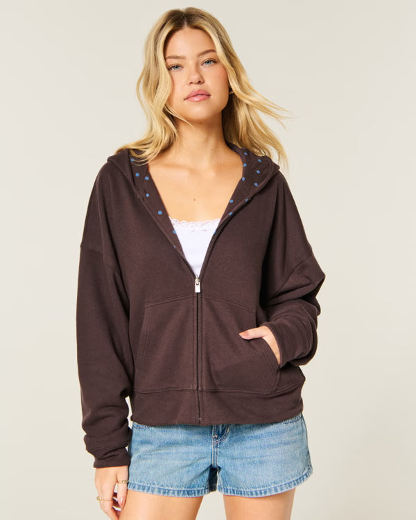 Hollister - Hollister Feel Good Reversible Zip-Up Hoodie