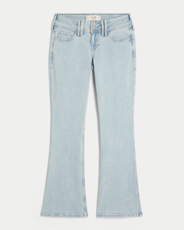 Hollister - Low-Rise Embroidered Florals Bootcut Jeans