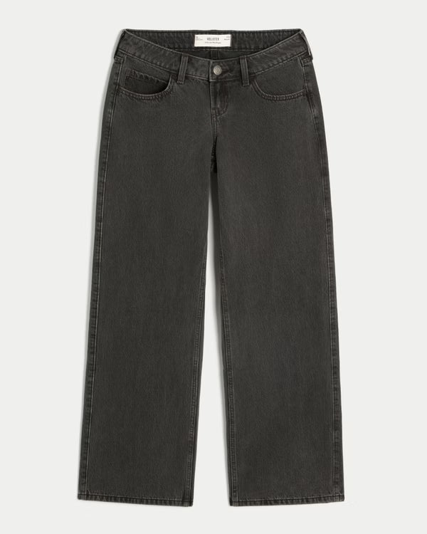 Hollister - Ultra Low-Rise Ripped Foldover Waist Baggy Jeans