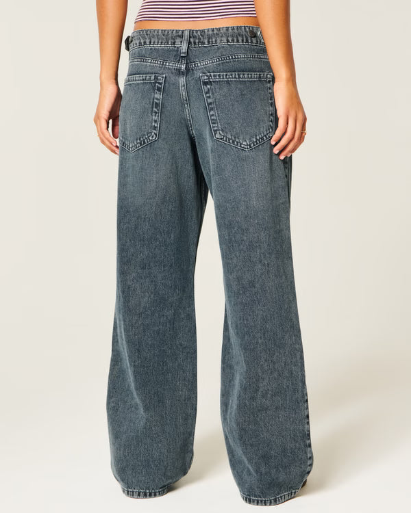 Hollister - Andi Adjustable Waist Low-Rise Baggy Jeans