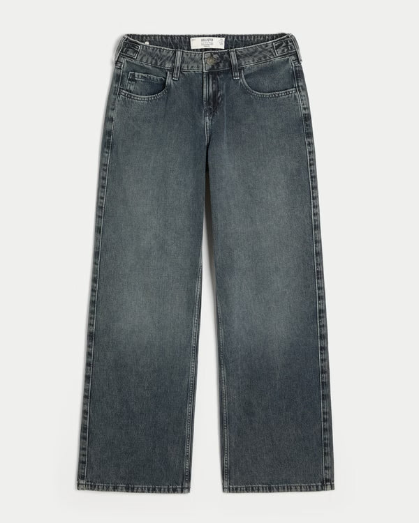 Hollister - Andi Adjustable Waist Low-Rise Baggy Jeans