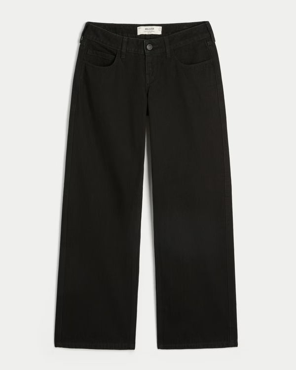 Hollister - Ultra Low-Rise Ripped Foldover Waist Baggy Jeans
