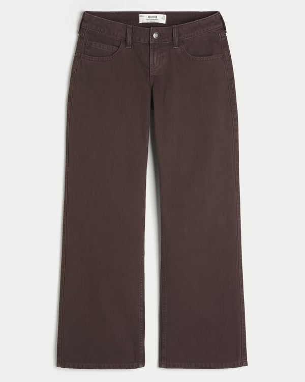 Hollister - Ultra Low-Rise Ripped Foldover Waist Baggy Jeans