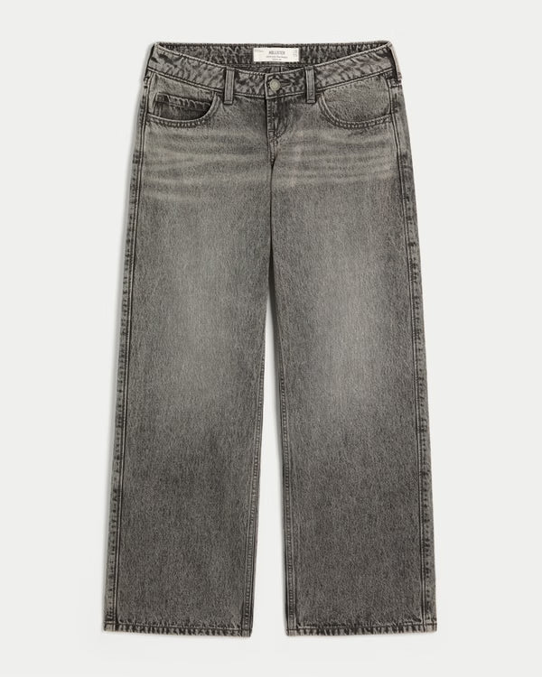 Hollister - Ultra Low-Rise Ripped Foldover Waist Baggy Jeans