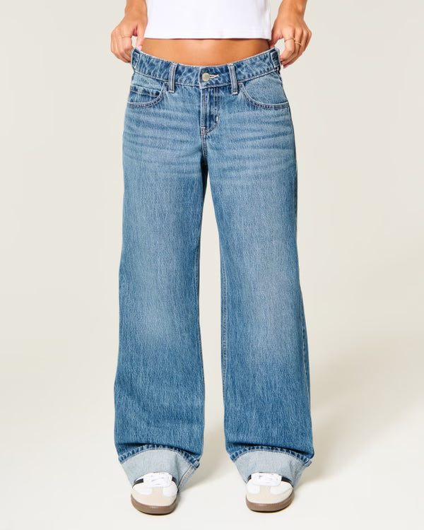 Hollister - Andi Adjustable Waist Low-Rise Baggy Jeans