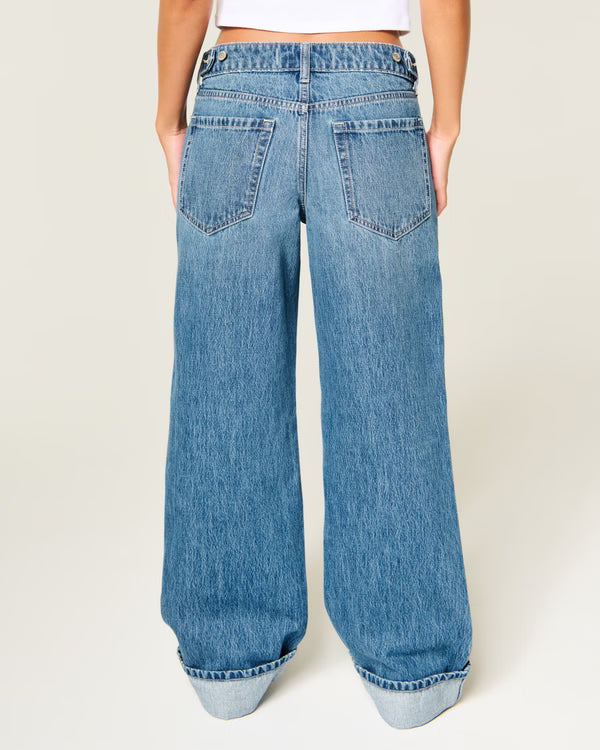 Hollister - Andi Adjustable Waist Low-Rise Baggy Jeans