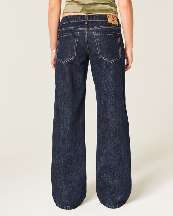 Hollister - Ultra Low-Rise Ripped Foldover Waist Baggy Jeans