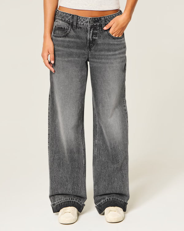 Hollister - Andi Adjustable Waist Low-Rise Baggy Jeans