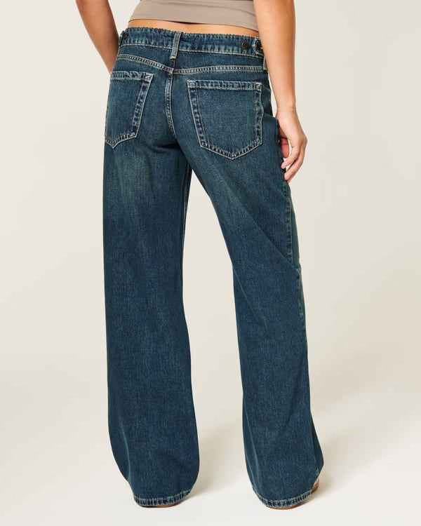 Hollister - Andi Adjustable Waist Low-Rise Baggy Jeans
