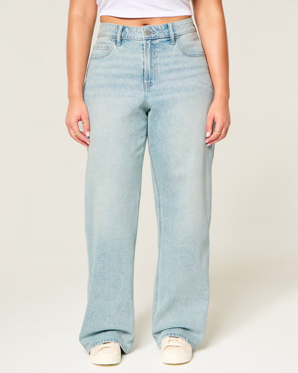 Hollister - Curvy High-Rise Baggy Jeans