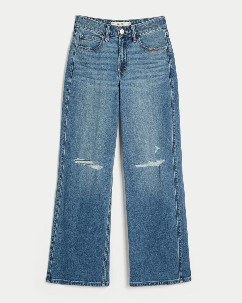 Hollister - Curvy High-Rise Baggy Jeans