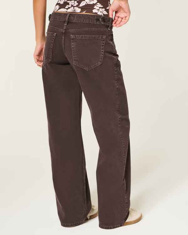 Hollister - Andi Adjustable Waist Low-Rise Baggy Jeans