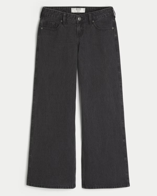 Hollister - Ultra Low-Rise Distressed Wide-Leg Jeans