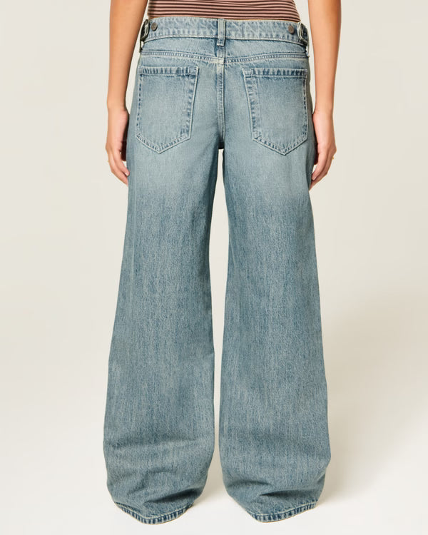 Hollister - Andi Adjustable Waist Low-Rise Baggy Jeans
