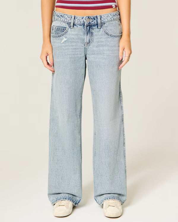 Hollister - Andi Adjustable Waist Low-Rise Baggy Jeans