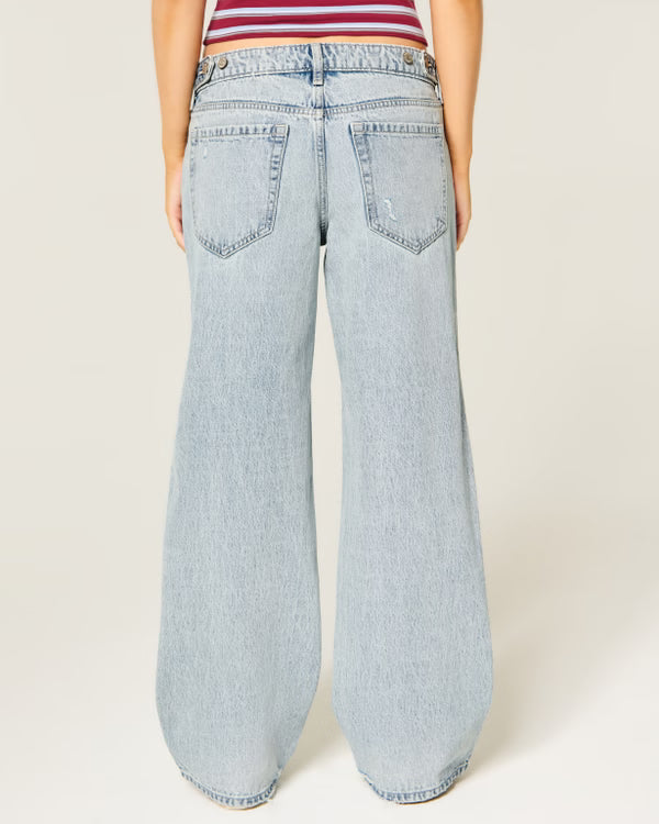 Hollister - Andi Adjustable Waist Low-Rise Baggy Jeans