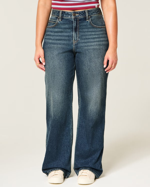 Hollister - Curvy High-Rise Baggy Jeans
