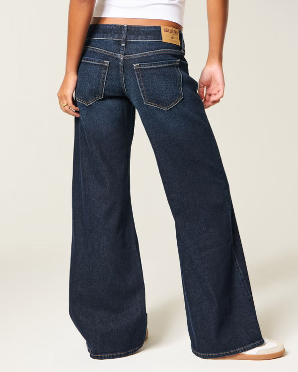 Hollister - Ultra Low-Rise Distressed Wide-Leg Jeans