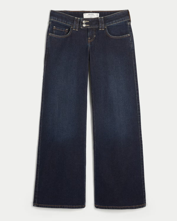 Hollister - Ultra Low-Rise Distressed Wide-Leg Jeans