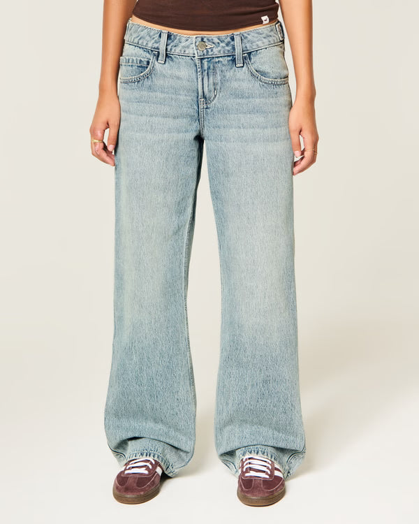 Hollister - Andi Adjustable Waist Low-Rise Baggy Jeans