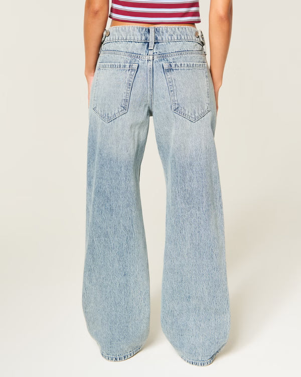 Hollister - Andi Adjustable Waist Low-Rise Baggy Jeans