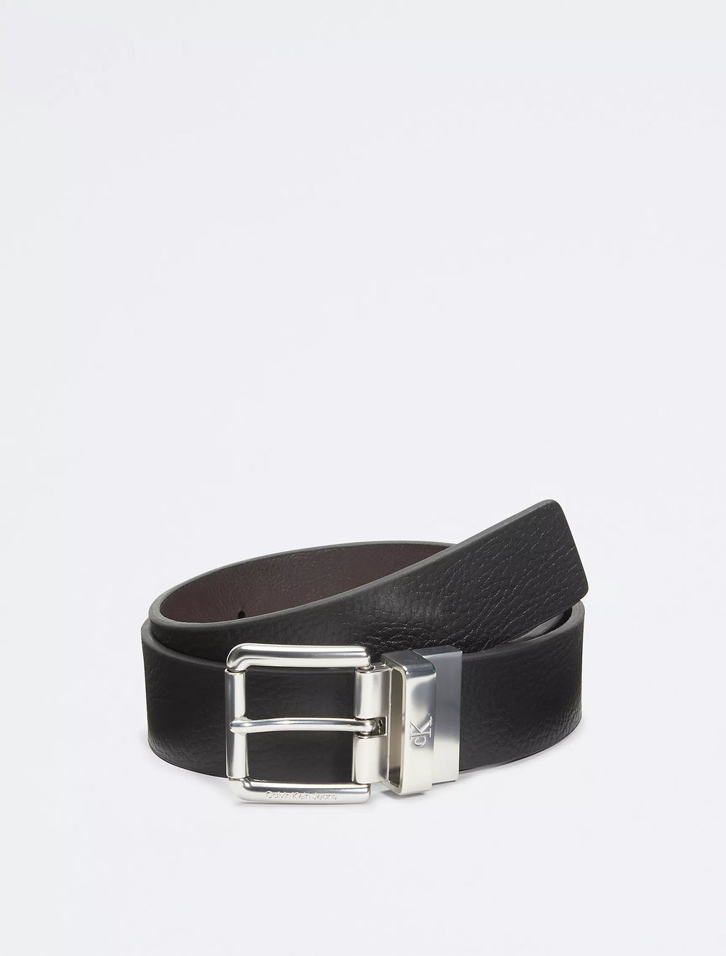 Pebbled Leather Reversible Jean Belt