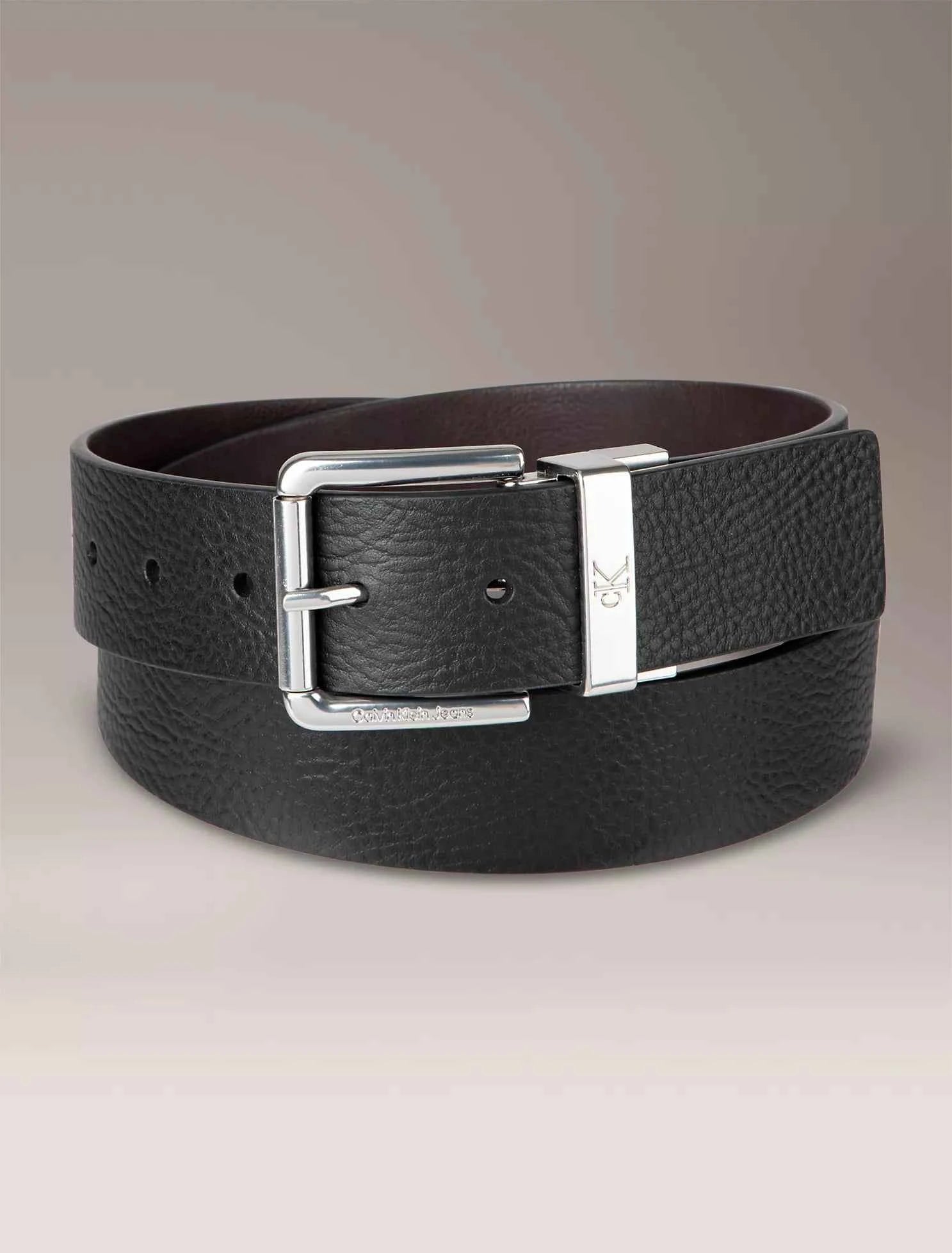 Calvin Klein - Pebbled Leather Reversible Belt