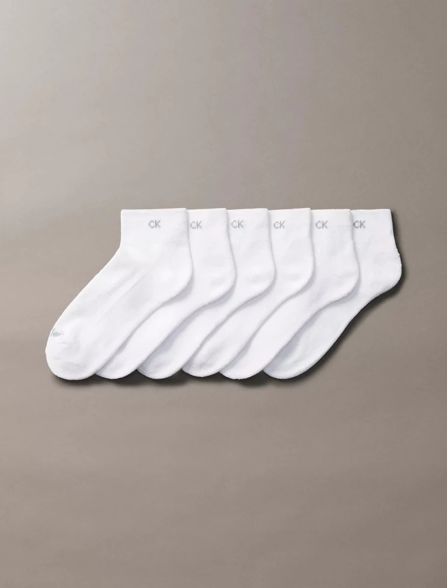Calvin Klein - Basic Cushion Quarter 6 - Pack Socks - Brandatak Store