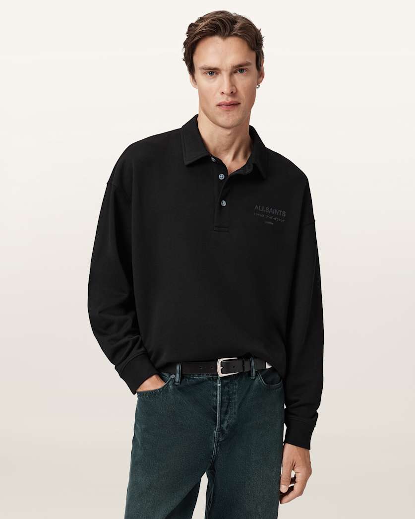 AllSaints - Xander Long Sleeve Polo Shirt