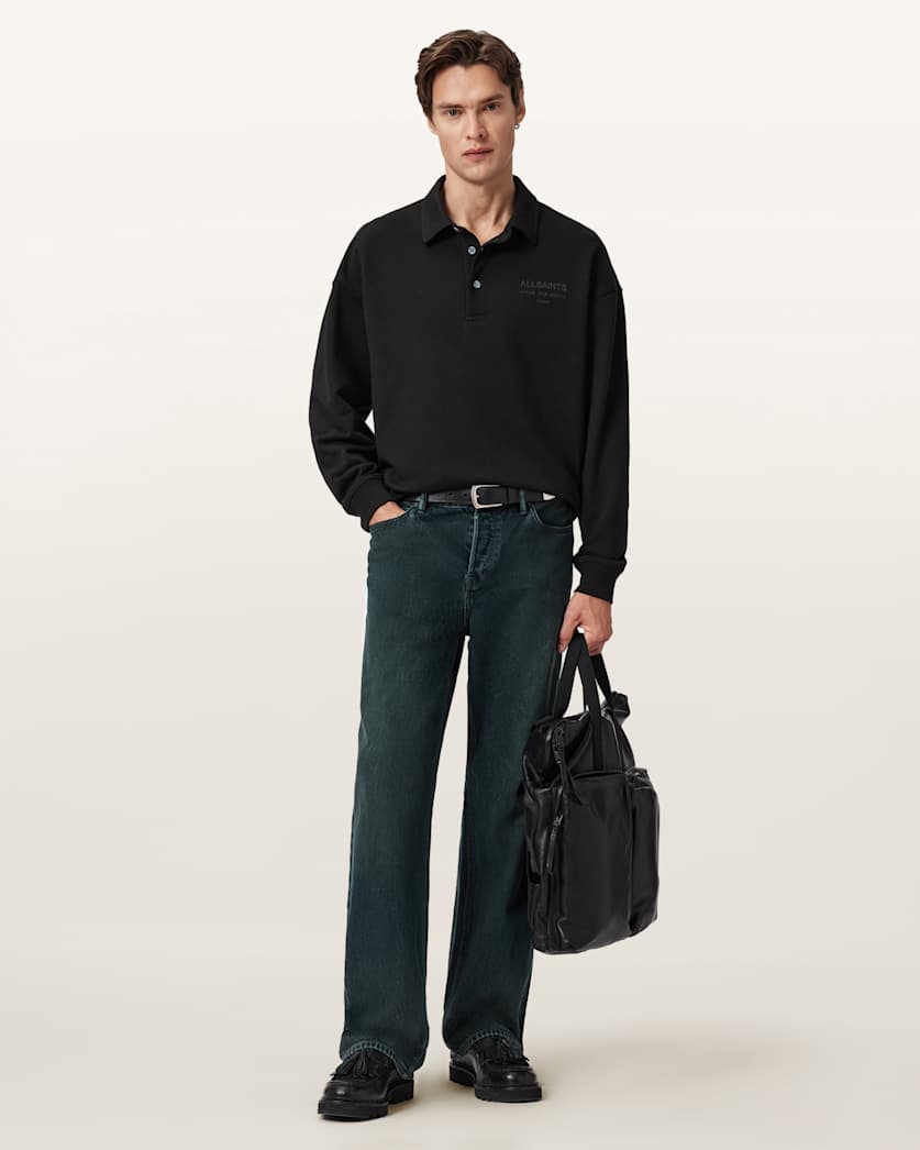 AllSaints - Xander Long Sleeve Polo Shirt