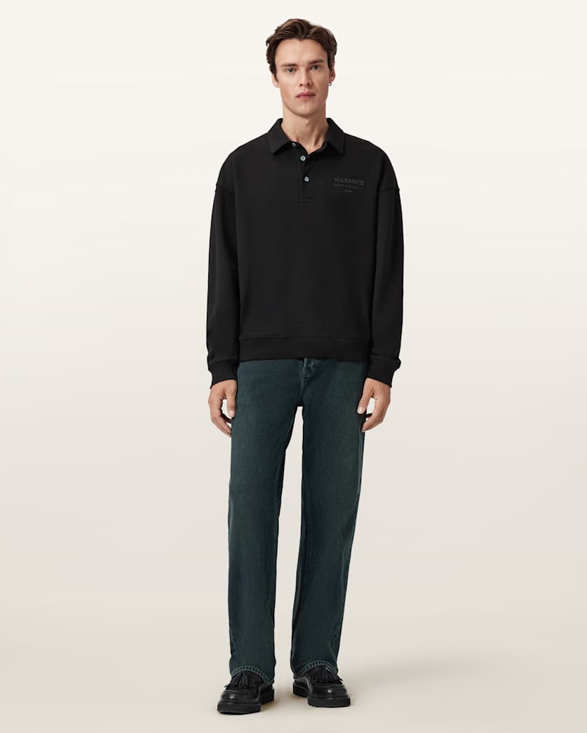 AllSaints - Xander Long Sleeve Polo Shirt