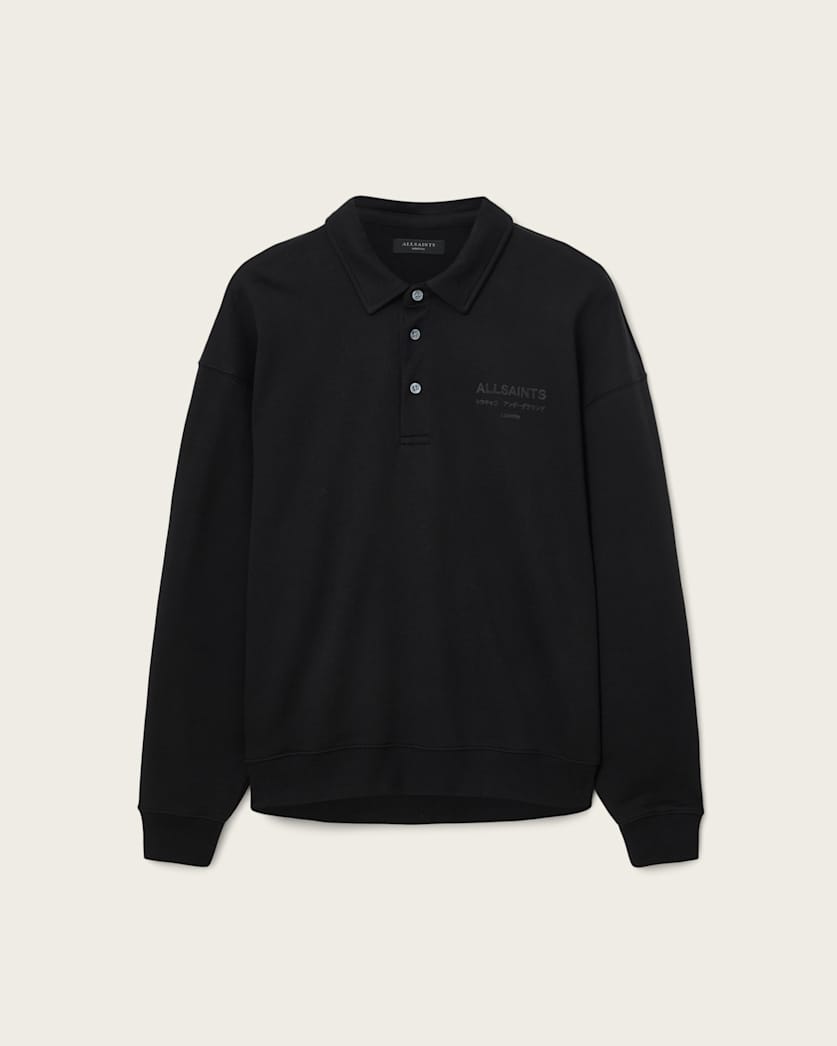 AllSaints - Xander Long Sleeve Polo Shirt