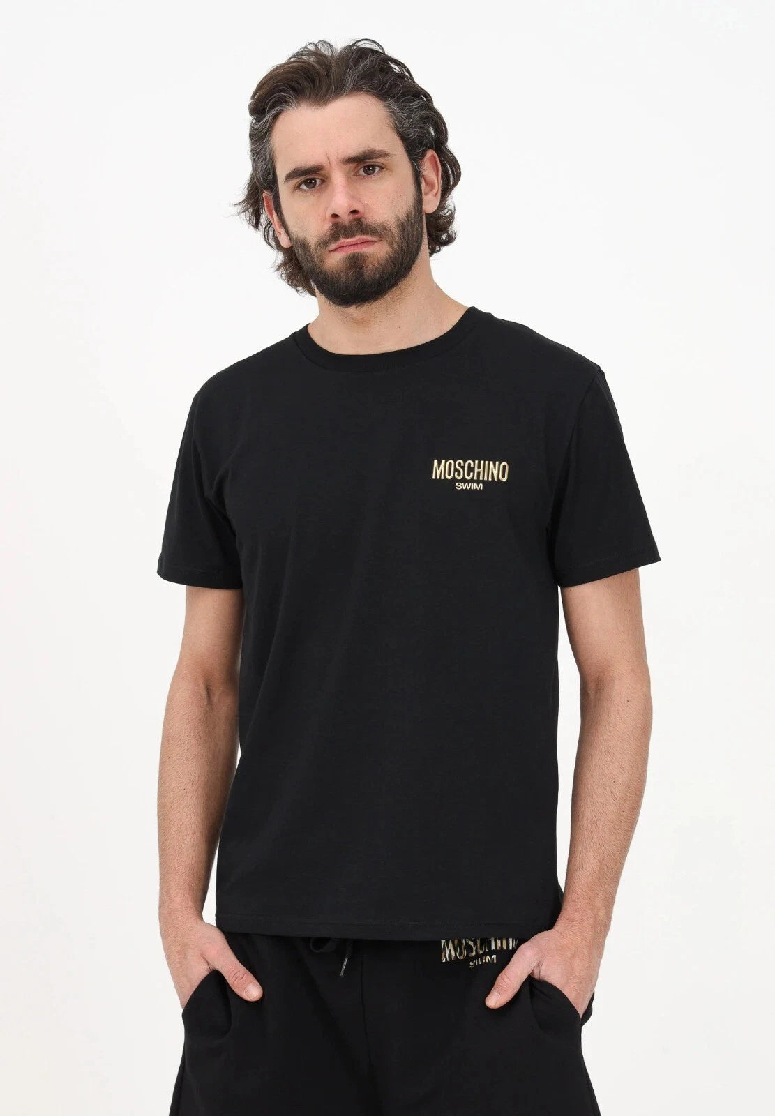 MOSCHINO - Swim T Shirt Mens Color Black NWT IMMEDIATE