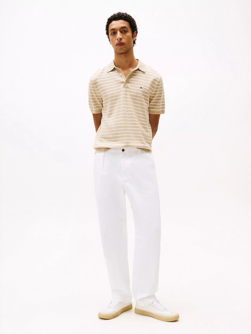 Short-Sleeve Sweater Polo